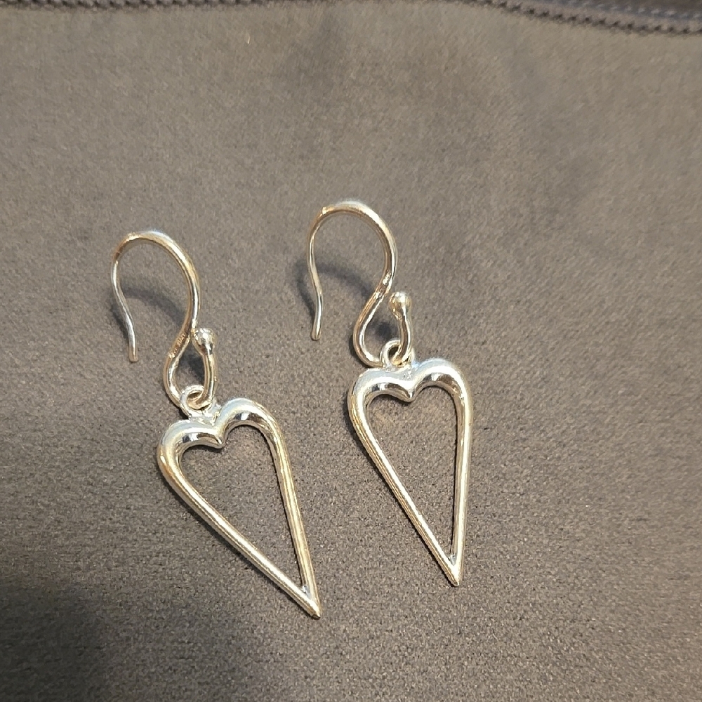 Silver Heart Earrings